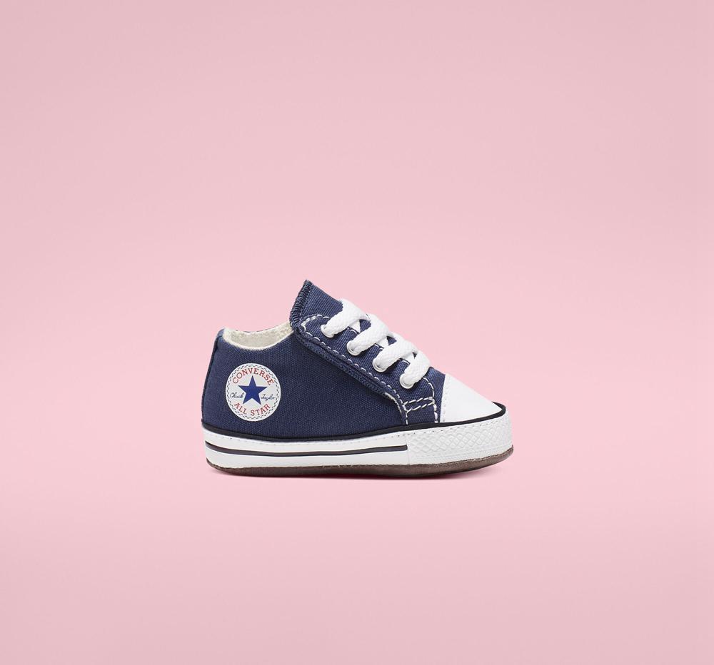 Botas Media Caña Tenis Converse Chuck Taylor All Star Cribster Easy On Baby Niña Azul Marino Blancas Colombia | MIPTY-3025