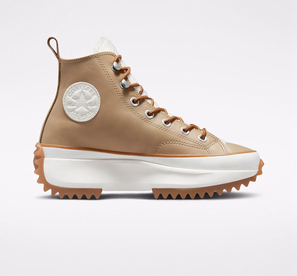 Botas Tenis Converse Run Star Hike Plataforma Sherpa Mujer Kaki Colombia | VEOAL-5146