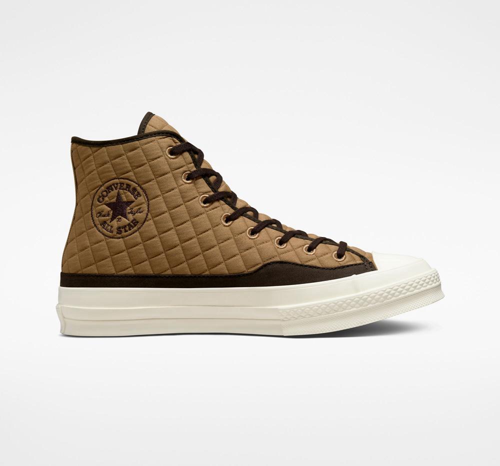 High Tops Tenis Converse Chuck 70 Acolchado Unisex Hombre Marrones Negras Colombia | NOFAW-0234