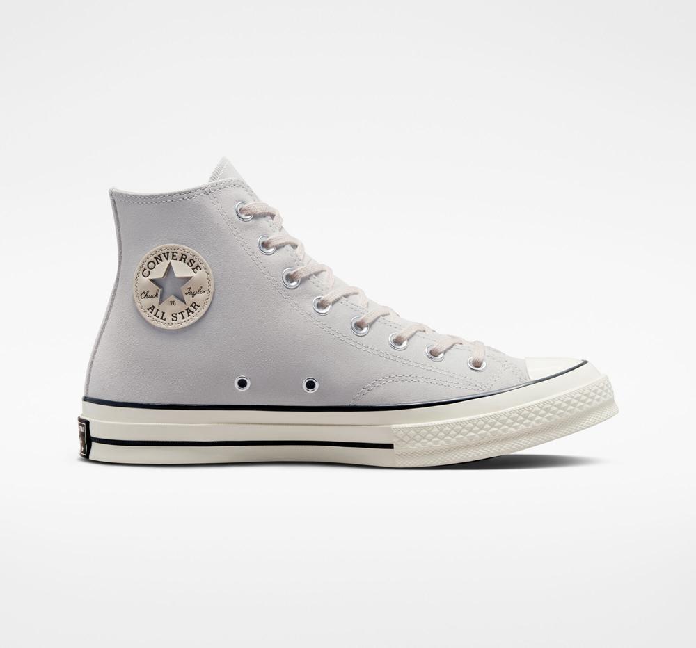 High Tops Tenis Converse Chuck 70 Suede Unisex Hombre Kaki Negras Colombia | MVTSP-3907