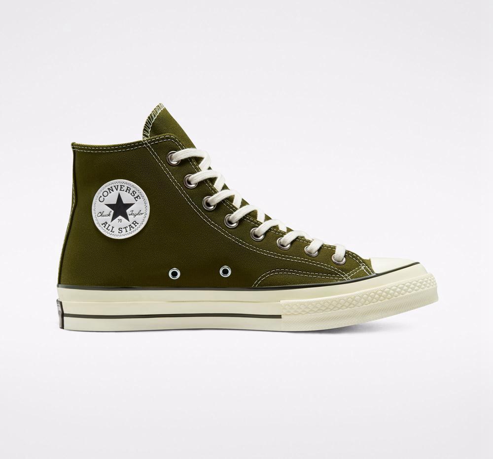 High Tops Tenis Converse Chuck 70 Vintage Canvas Unisex Hombre Verde Verde Menta Negras Colombia | ILPBJ-6701