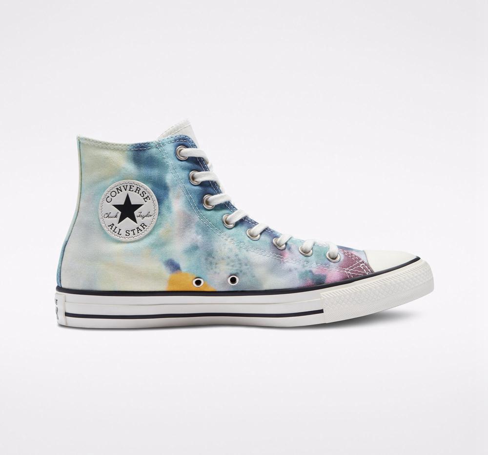 High Tops Tenis Converse Chuck Taylor All Star Tie Dye Unisex Mujer Blancas Multicolor Negras Colombia | ARLOV-5127