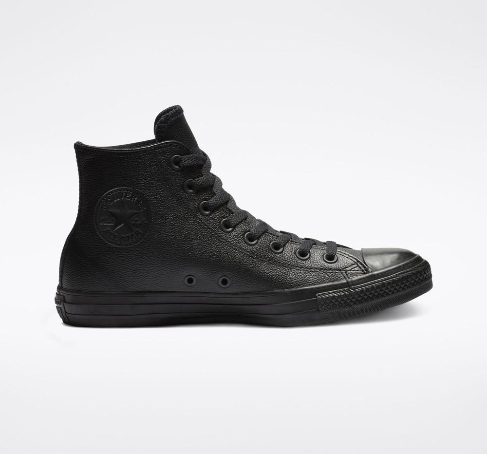High Tops Tenis Converse Chuck Taylor All Star Leather Unisex Mujer Negras Colombia | BDHVG-3185