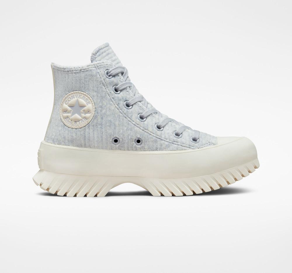 High Tops Tenis Converse Chuck Taylor All Star Lugged 2.0 Velour Unisex Hombre Azules Colombia | CKESU-3024