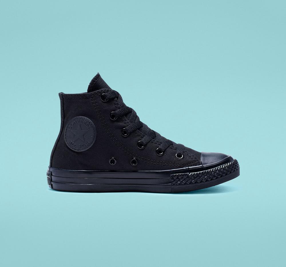 High Tops Tenis Converse Chuck Taylor All Star Classic Little Kids Niña Negras Colombia | GZWJD-8562