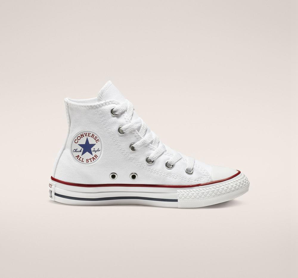 High Tops Tenis Converse Chuck Taylor All Star Classic Little Kids Niño Blancas Colombia | IMFKJ-7314