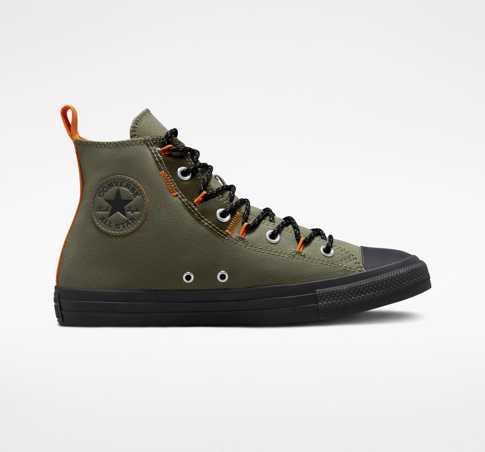 High Tops Tenis Converse Chuck Taylor All Star Stitch Craft Unisex Hombre Verde Negras Colombia | JOKEB-5716