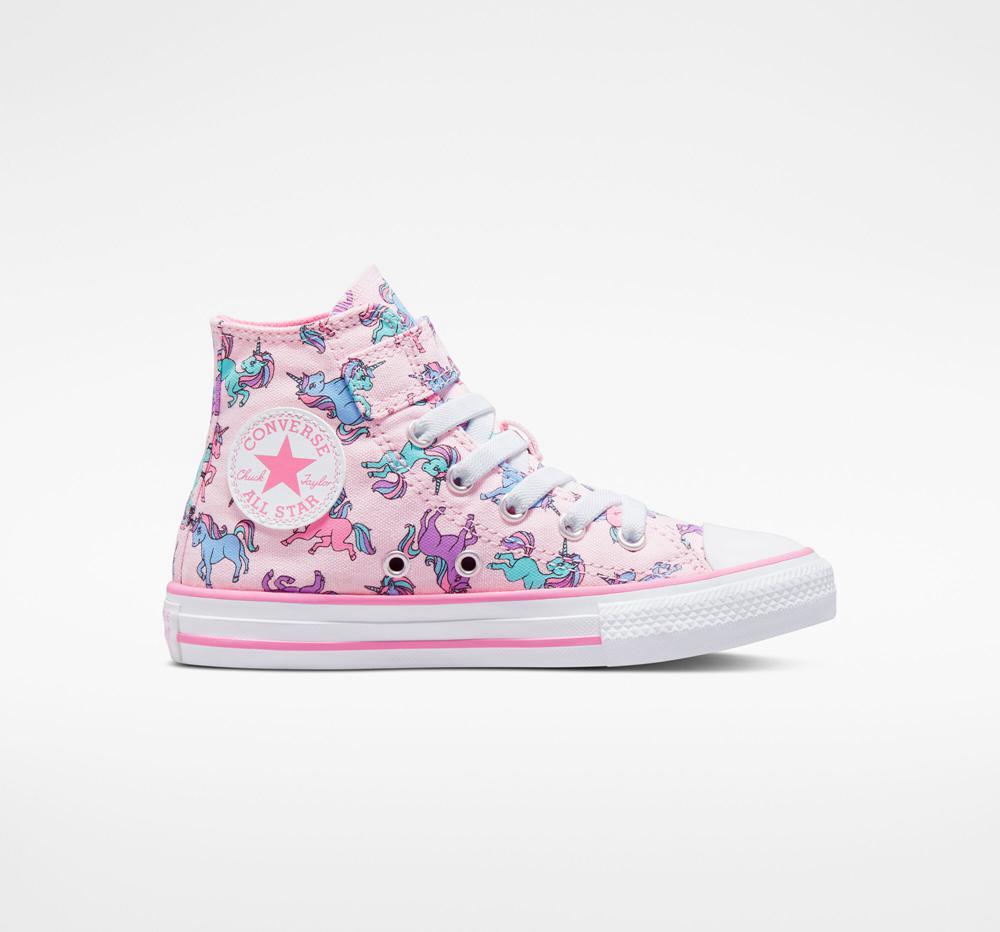 High Tops Tenis Converse Chuck Taylor All Star Easy On Unicorns Little Kids Niña Rosas Rosas Azules Colombia | NPAIR-8147
