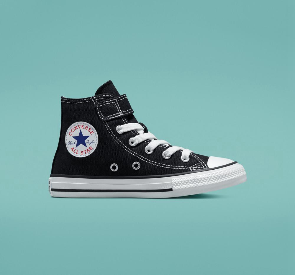 High Tops Tenis Converse Chuck Taylor All Star Easy On Little Kids Niña Negras Blancas Colombia | RYLWX-5107
