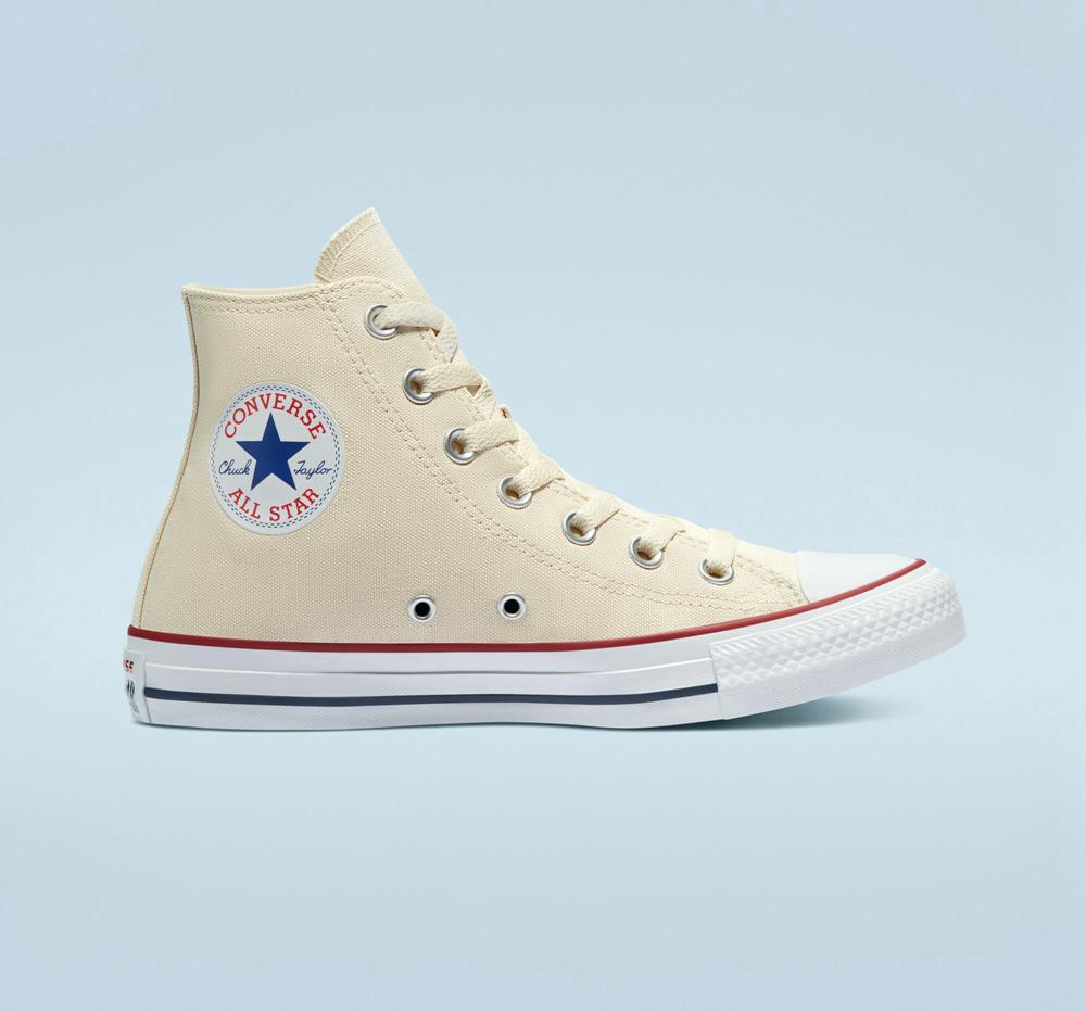 High Tops Tenis Converse Chuck Taylor All Star Classic Unisex Hombre Natural Ivory Colombia | RYULQ-1896