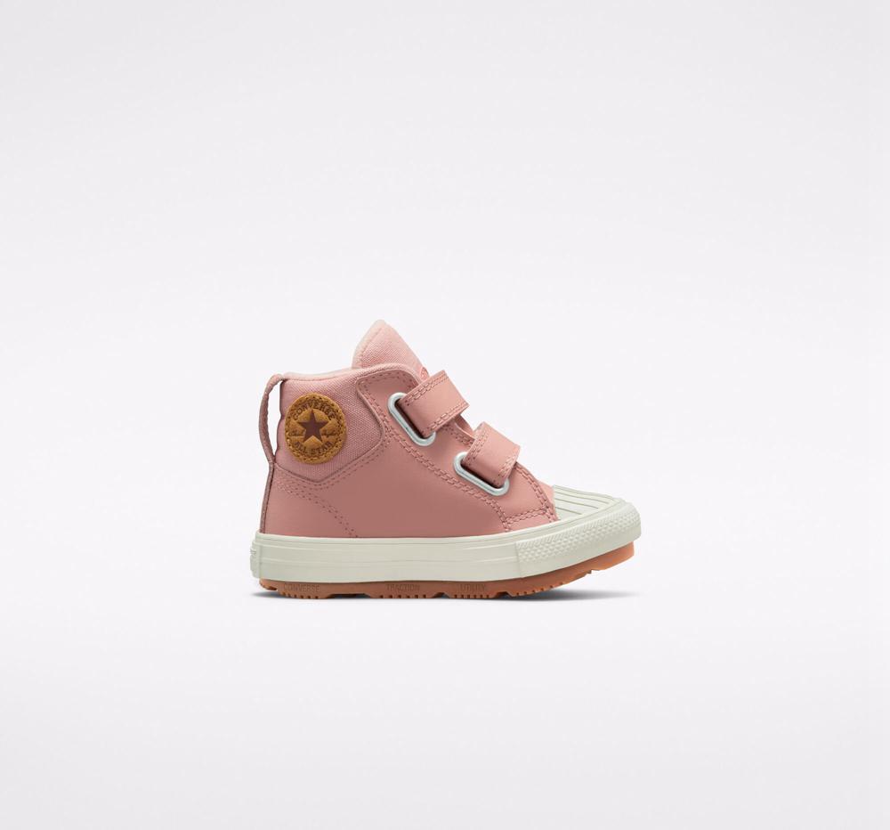 High Tops Tenis Converse Chuck Taylor All Star Berkshire Boot Easy On Leather Toddler Niño Rosas Rosas Colombia | UGITE-6198