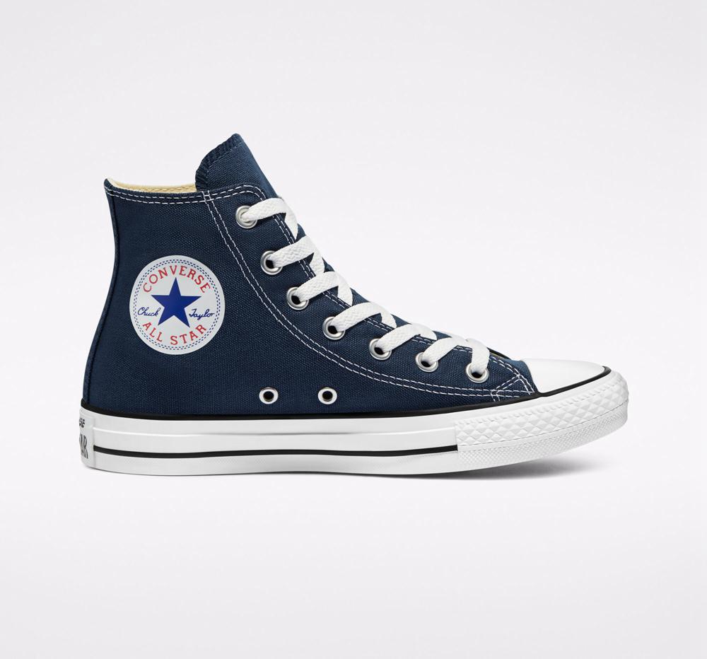 High Tops Tenis Converse Chuck Taylor All Star Classic Unisex Hombre Azul Marino Colombia | VYNIU-7432