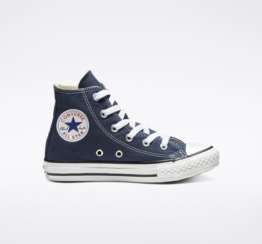 High Tops Tenis Converse Chuck Taylor All Star Classic Little Kids Niña Azul Marino Colombia | XBAEP-1349