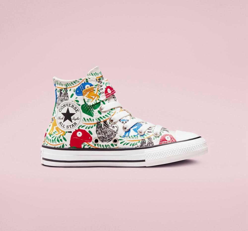 High Tops Tenis Converse Chuck Taylor All Star Easy On Multicolored Animals Little Kids Niño Blancas Negras Colombia | YVODN-9450