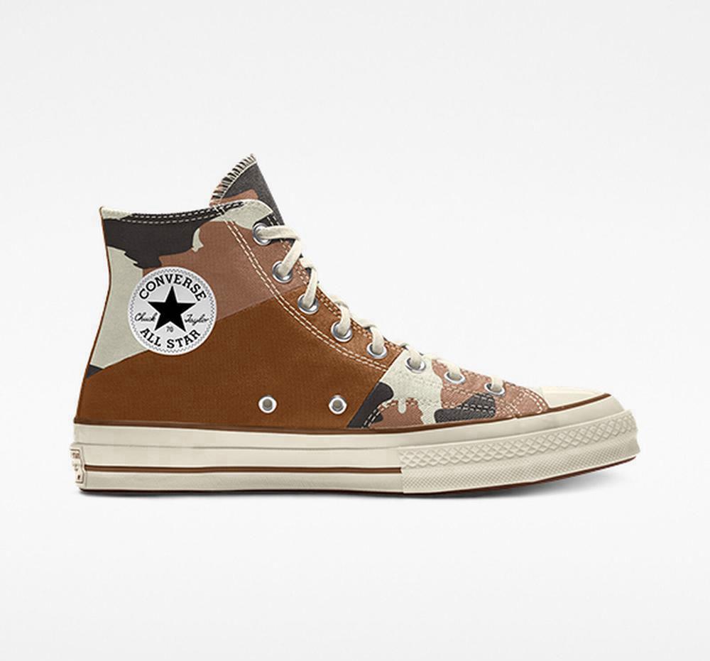 High Tops Tenis Converse Custom Chuck 70 Patchwork By You Unisex Hombre Marrones Colombia | LGIAU-0375