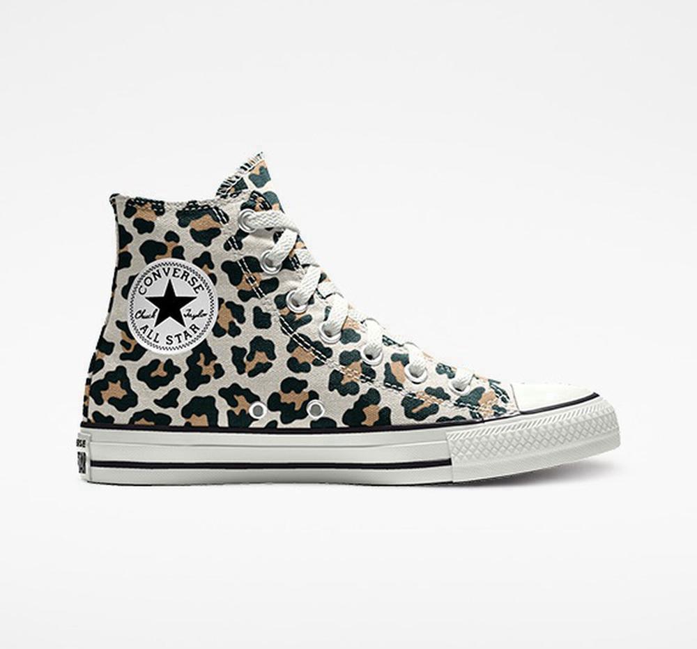 High Tops Tenis Converse Custom Chuck Taylor All Star By You Unisex Mujer Leopardo Colombia | CRTIY-6810