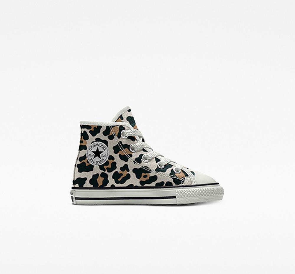 High Tops Tenis Converse Custom Chuck Taylor All Star By You Toddler Niño Leopardo Colombia | HYWDJ-9652