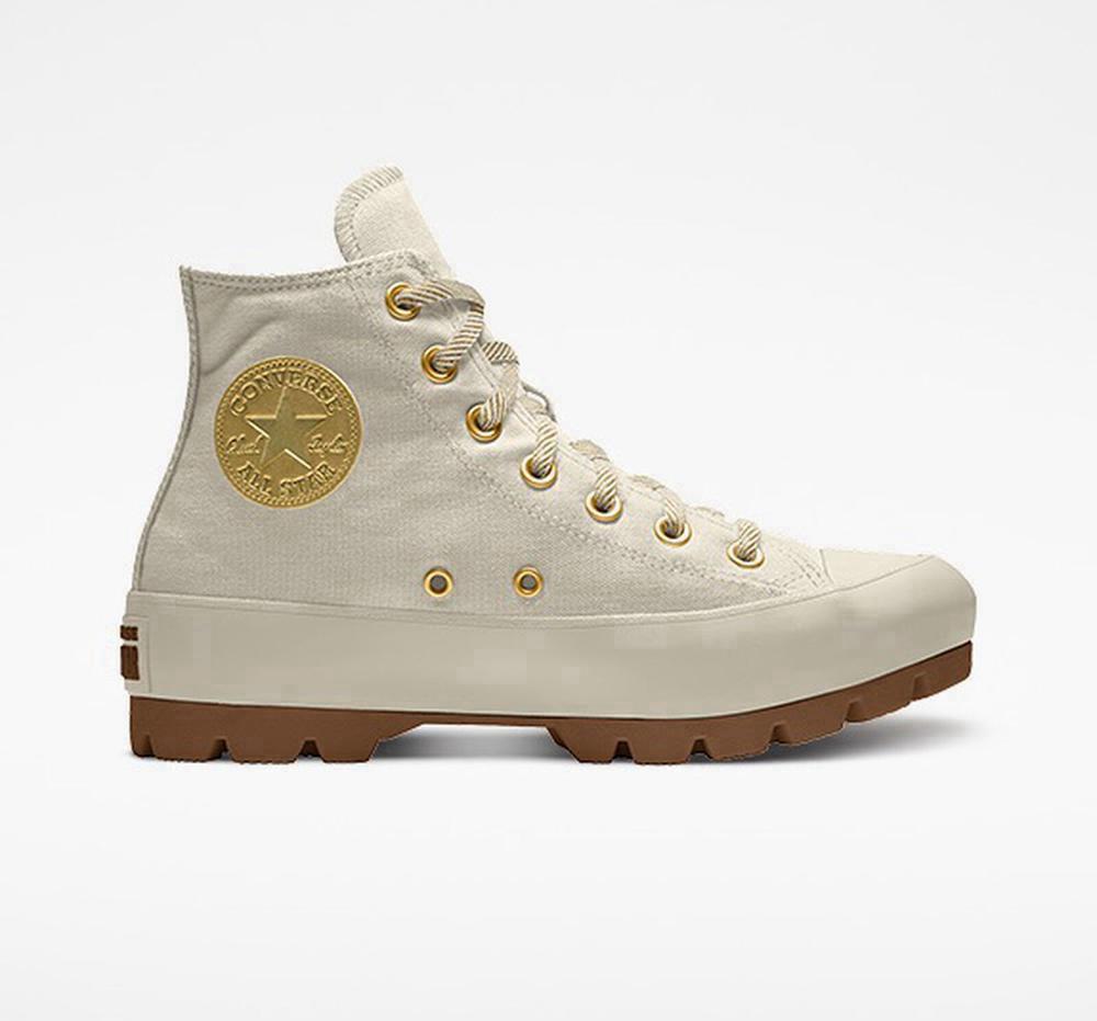 High Tops Tenis Converse Custom Chuck Taylor All Star Lugged Plataforma By You Unisex Mujer Blancas Colombia | LHQKP-0592