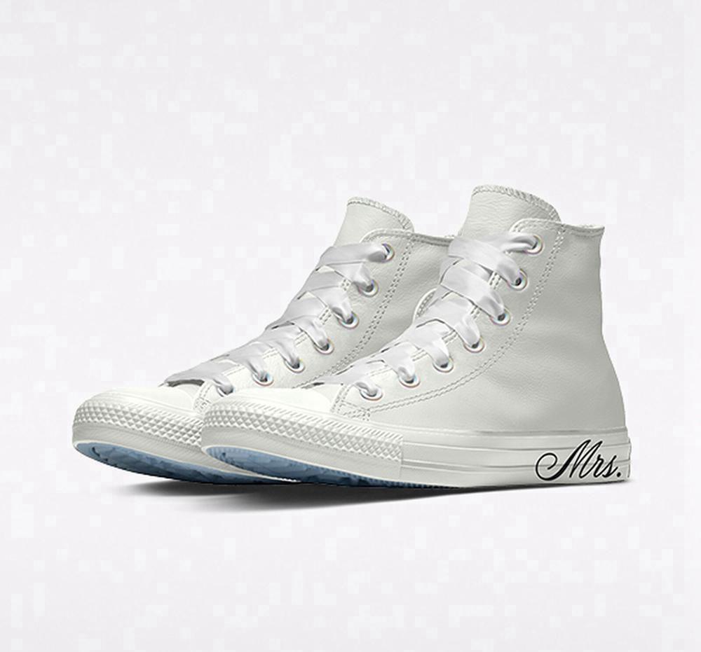 High Tops Tenis Converse Custom Chuck Taylor All Star Premium Wedding By You Unisex Hombre Blancas Colombia | NYEFS-0549