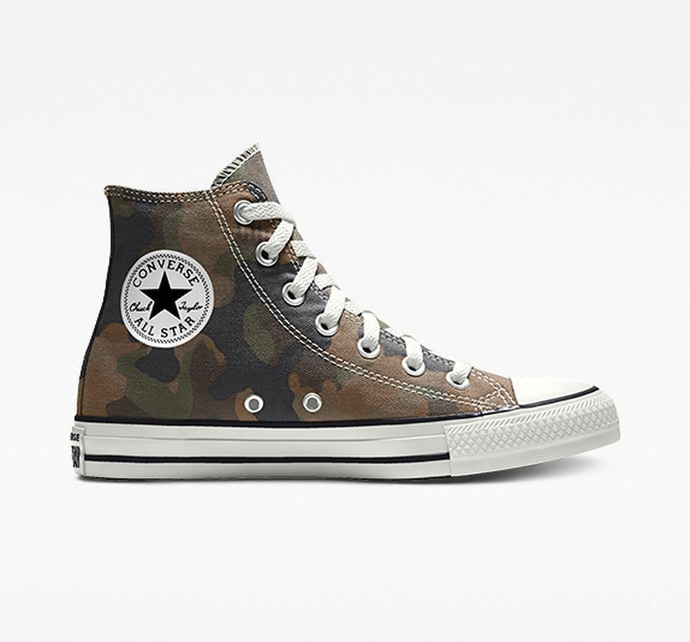 High Tops Tenis Converse Custom Chuck Taylor All Star By You Unisex Hombre Camuflaje Colombia | QEDZU-8016