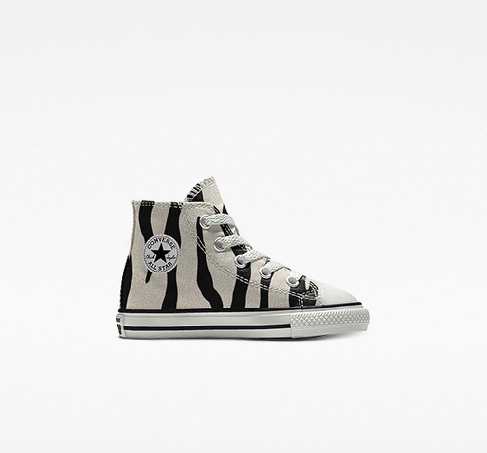 High Tops Tenis Converse Custom Chuck Taylor All Star By You Toddler Niño Negras Blancas Colombia | QKRBL-6850