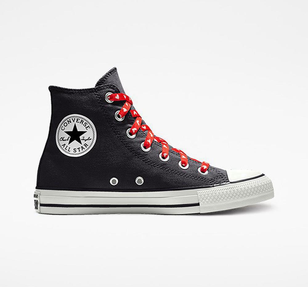 High Tops Tenis Converse Custom Chuck Taylor All Star By You Unisex Hombre Blackheartlace Colombia | QOMTR-6587