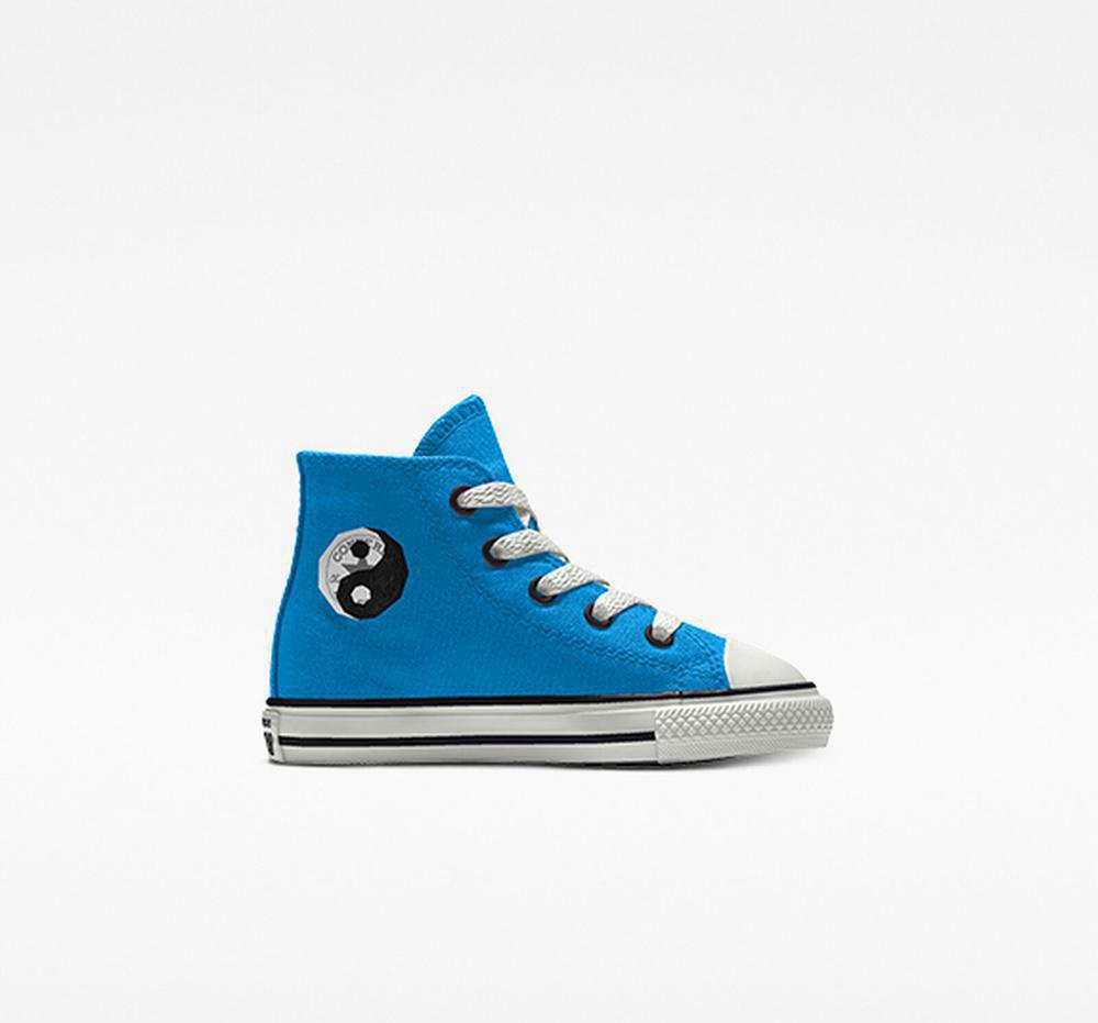 High Tops Tenis Converse Custom Chuck Taylor All Star By You Toddler Niña Azules Colombia | RUGBQ-1863