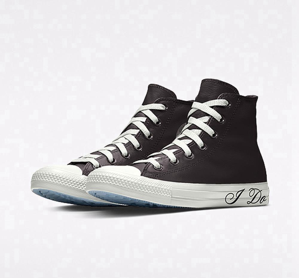 High Tops Tenis Converse Custom Chuck Taylor All Star Premium Wedding By You Unisex Hombre Negras Colombia | SWOAI-5672