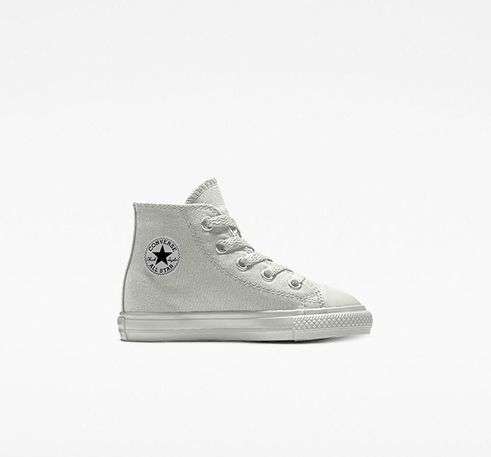 High Tops Tenis Converse Custom Chuck Taylor All Star By You Toddler Niño Gris Colombia | WMZBR-5032