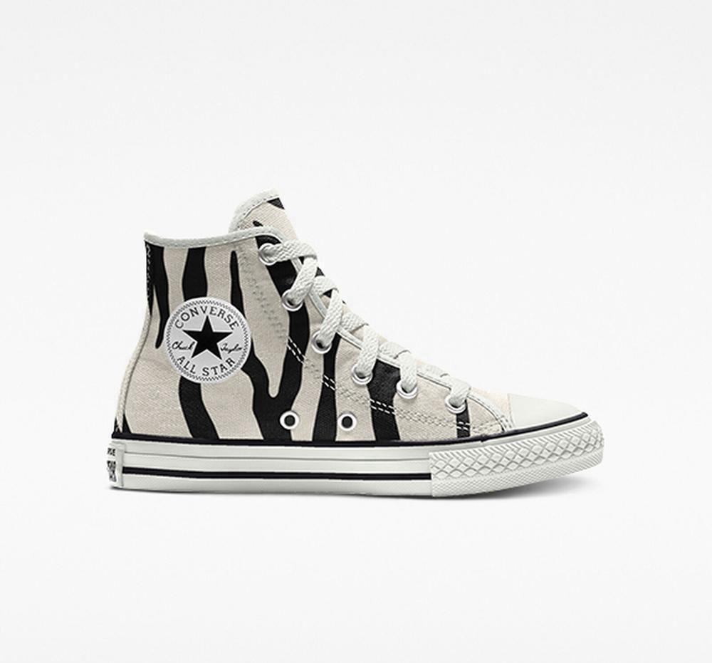 High Tops Tenis Converse Custom Chuck Taylor All Star By You Little Kids Niña Negras Blancas Colombia | YDLGI-0975