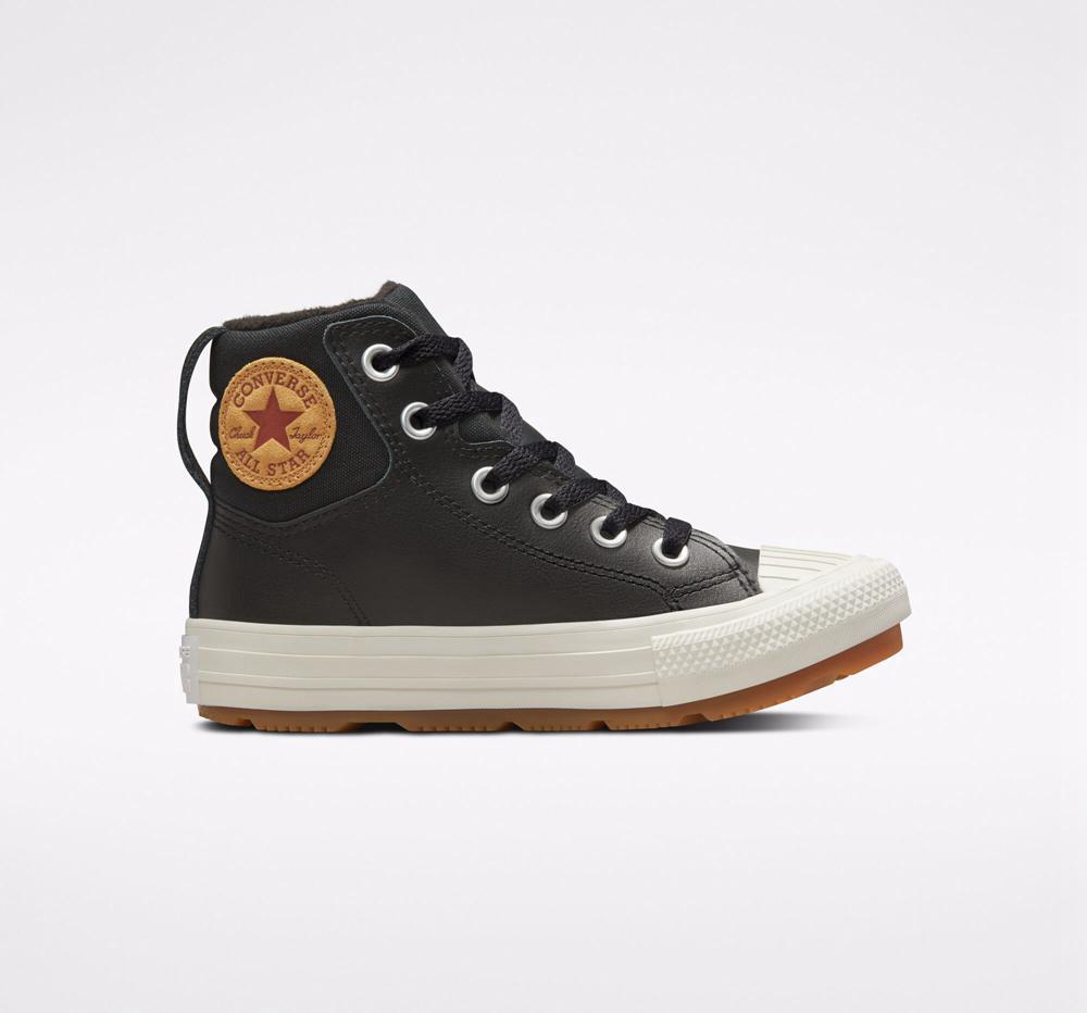 High Tops Tenis Converse Leather Chuck Taylor All Star Berkshire Boot Color Little Kids Niño Negras Negras Colombia | GRAVZ-2613
