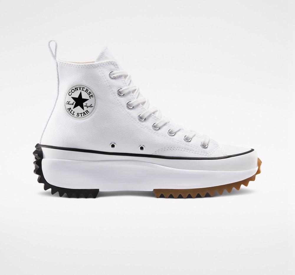 High Tops Tenis Converse Run Star Hike Plataforma Unisex Hombre Blancas Negras Colombia | QWFLV-8146