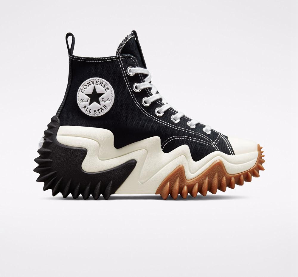 High Tops Tenis Converse Run Star Motion Cx Plataforma Unisex Hombre Negras Blancas Colombia | GLIHY-1752