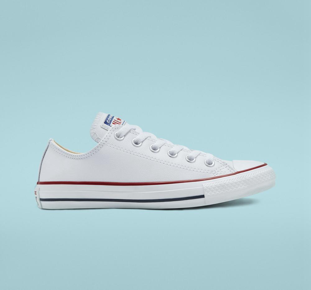 Low Tops Tenis Converse Chuck Taylor All Star Leather Unisex Hombre Blancas Colombia | CHYVS-6439