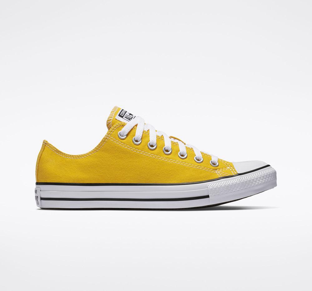 Low Tops Tenis Converse Chuck Taylor All Star Classic Unisex Mujer Amarillo Limón Colombia | DEZTY-2897