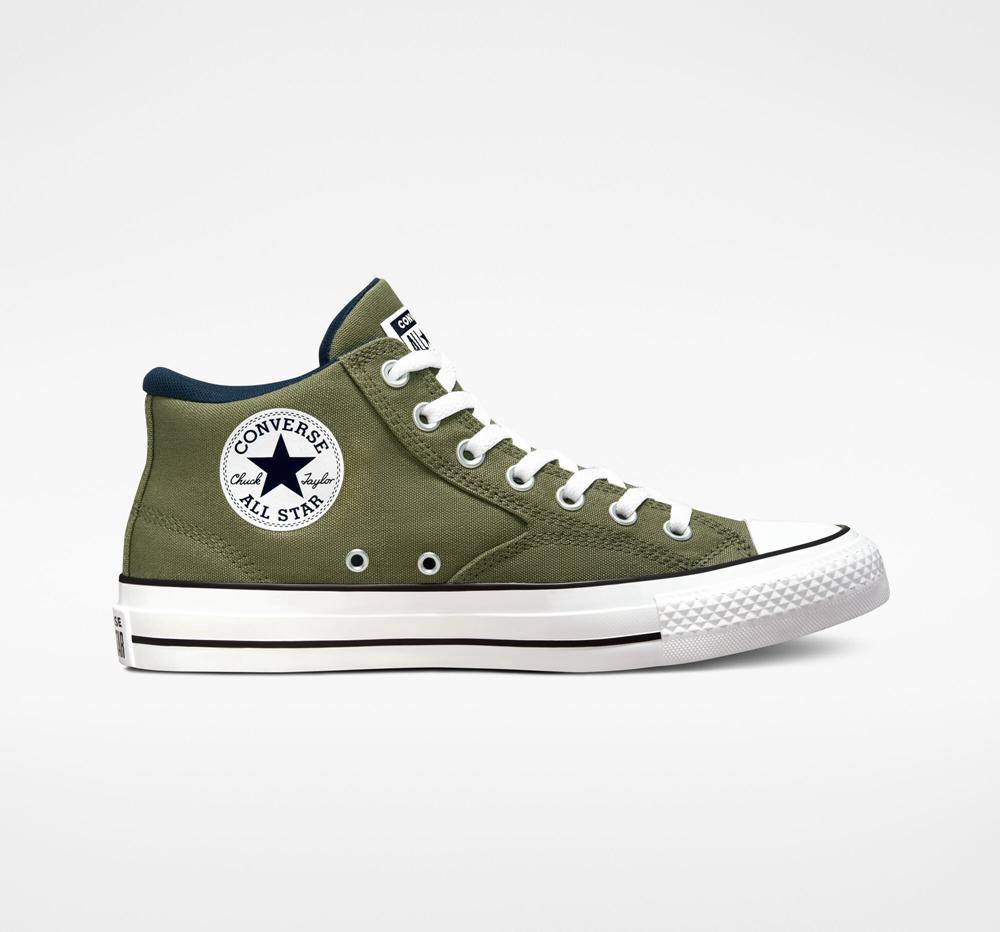 Low Tops Tenis Converse Chuck Taylor All Star Malden Calle Unisex Mid Hombre Verde Obsidian Blancas Colombia | IMTCZ-3910