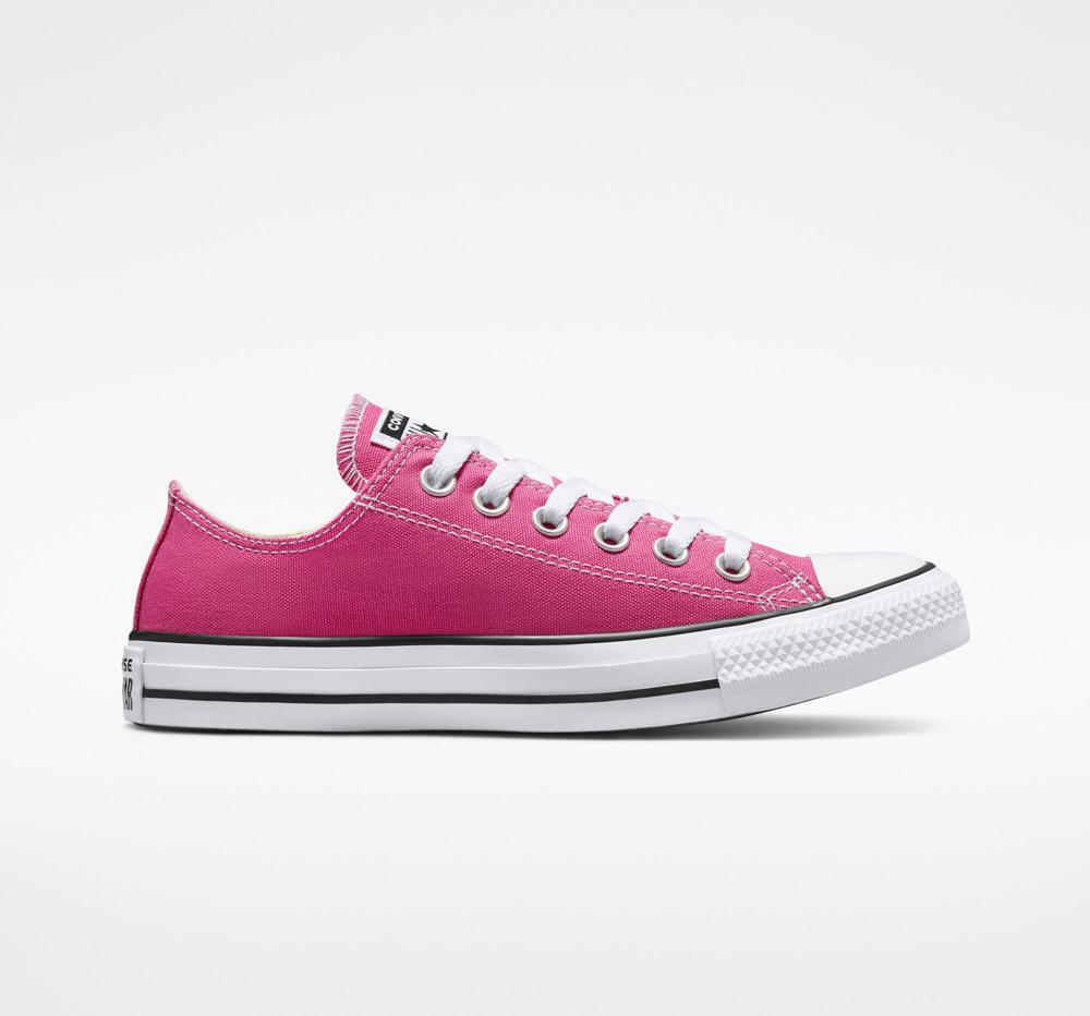Low Tops Tenis Converse Chuck Taylor All Star Seasonal Color Unisex Hombre Fucsia Blancas Negras Colombia | KBLNH-9084