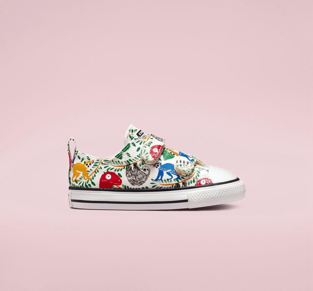 Low Tops Tenis Converse Chuck Taylor All Star Easy On Multicolored Animals Toddler Niño Blancas Negras Colombia | TJUYK-3846