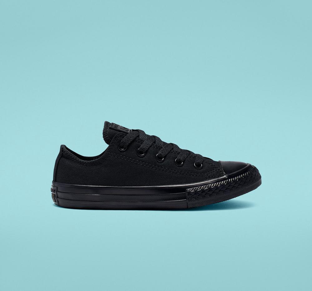 Low Tops Tenis Converse Chuck Taylor All Star Classic Little Kids Niña Negras Colombia | ZRIHK-6718
