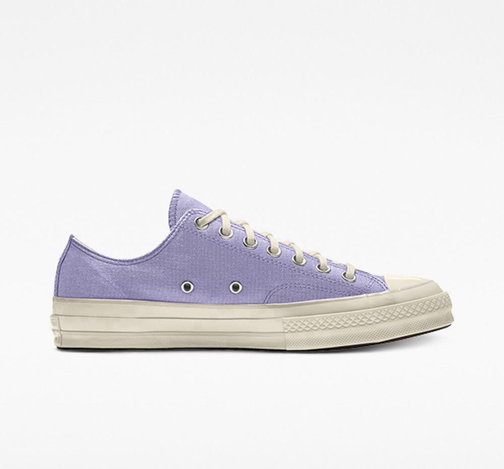 Low Tops Tenis Converse Custom Chuck 70 Vintage Canvas By You Unisex Mujer Moradas Colombia | KQEFG-6213