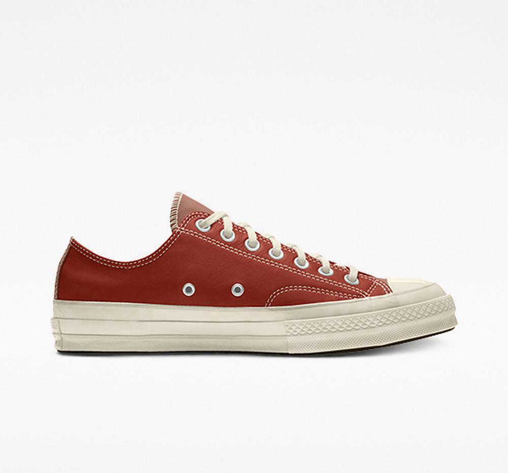 Low Tops Tenis Converse Custom Chuck 70 Leather By You Unisex Hombre Naranjas Colombia | OGUDX-2051
