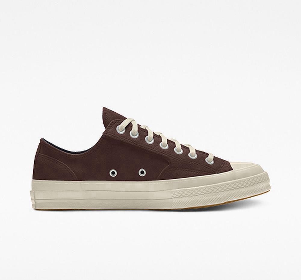 Low Tops Tenis Converse Custom Chuck 70 Suede By You Unisex Hombre Marrones Colombia | TOHKL-0416