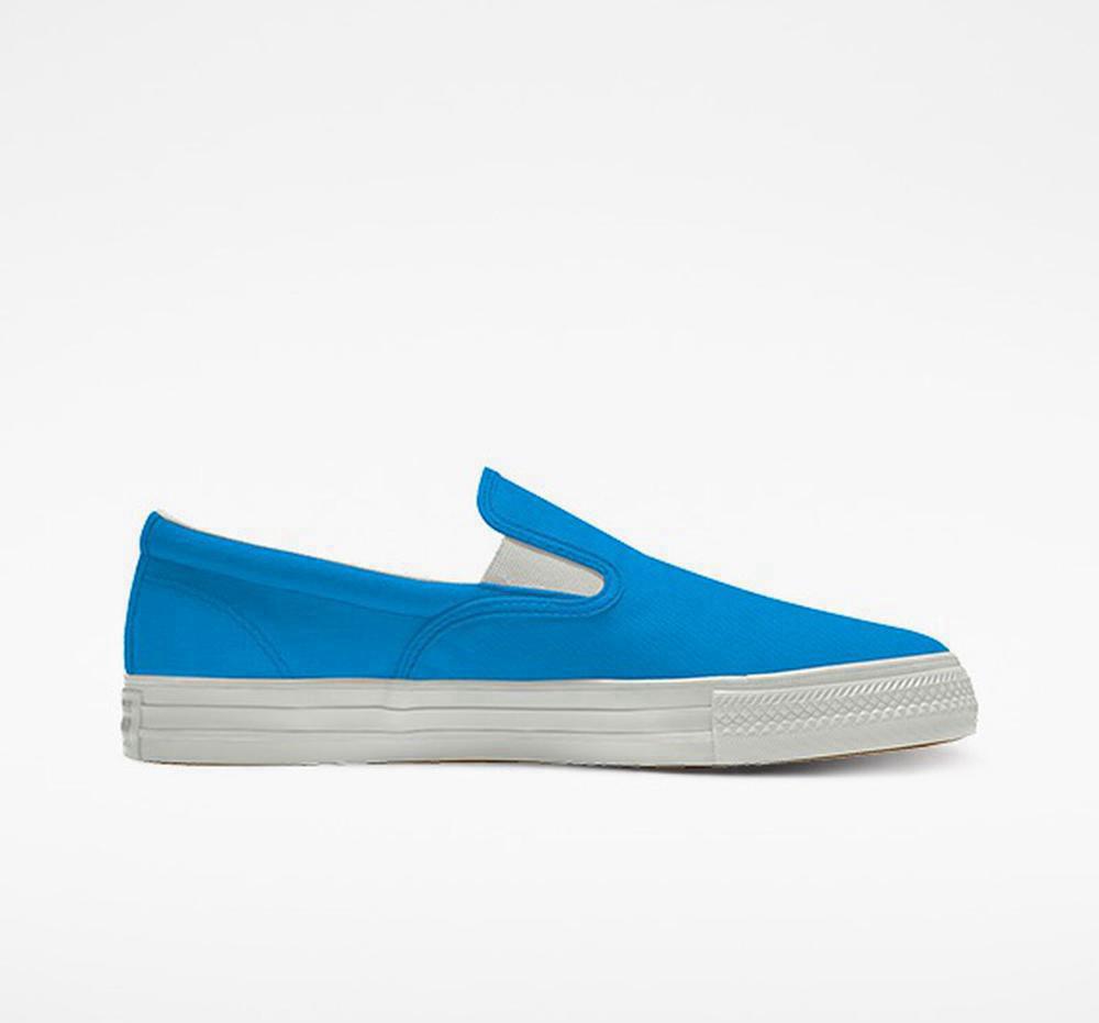 Low Tops Tenis Converse Custom Chuck Taylor All Star Double Gore Slip By You Unisex Mujer Azules Colombia | ALCBN-6274