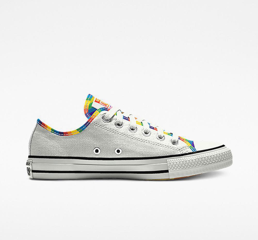 Low Tops Tenis Converse Custom Chuck Taylor All Star Pride By You Unisex Hombre Blancas Colombia | HLBNT-3162