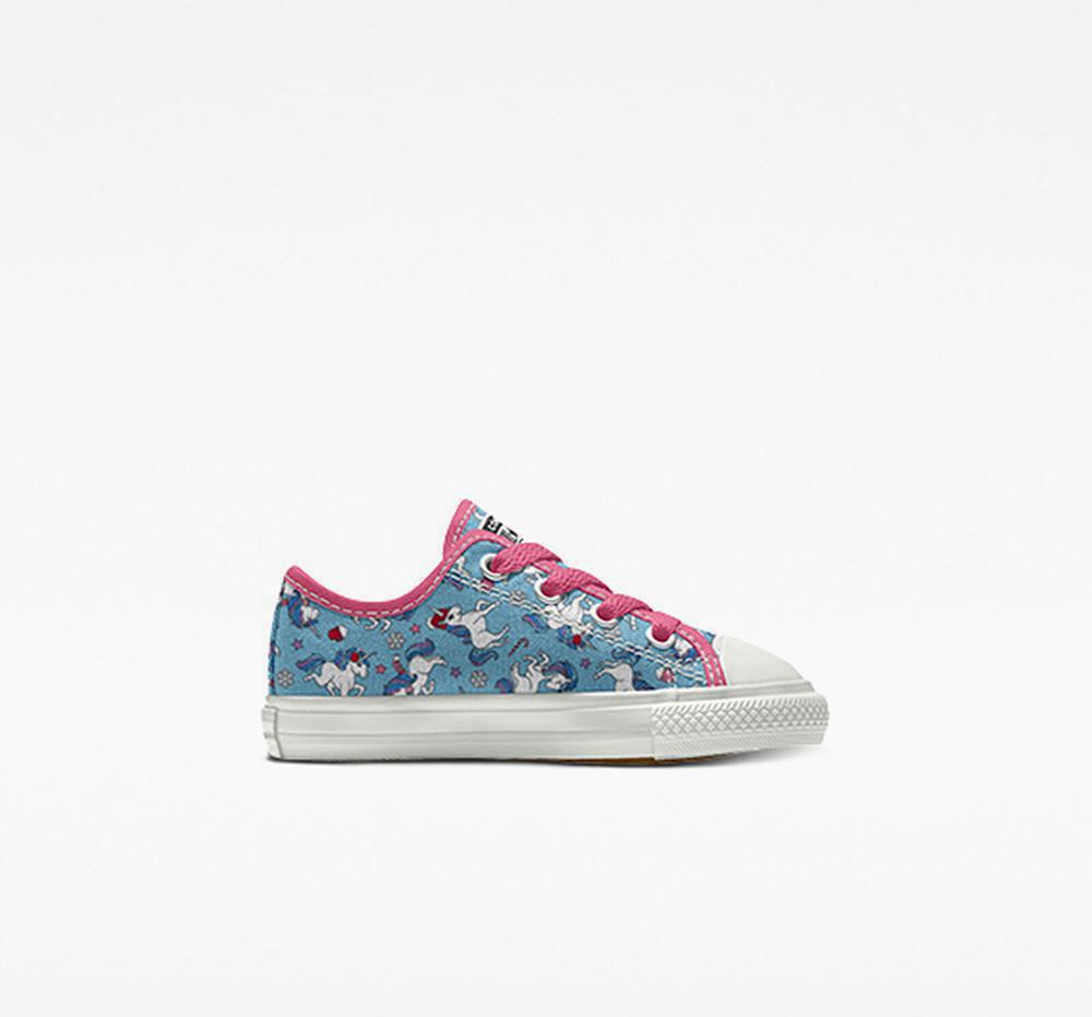Low Tops Tenis Converse Custom Chuck Taylor All Star By You Toddler Niña Azules Colombia | JRDBX-0853