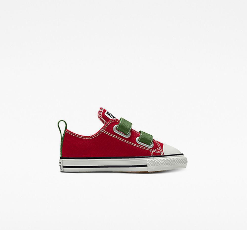 Low Tops Tenis Converse Custom Chuck Taylor All Star Easy On By You Toddler Niña Rojas Verde Colombia | NFUWO-7208
