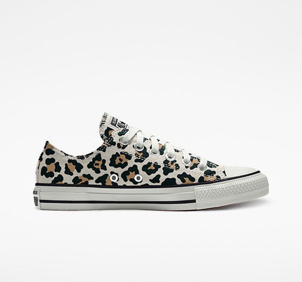 Low Tops Tenis Converse Custom Chuck Taylor All Star By You Unisex Mujer Leopardo Colombia | SNHZW-1873