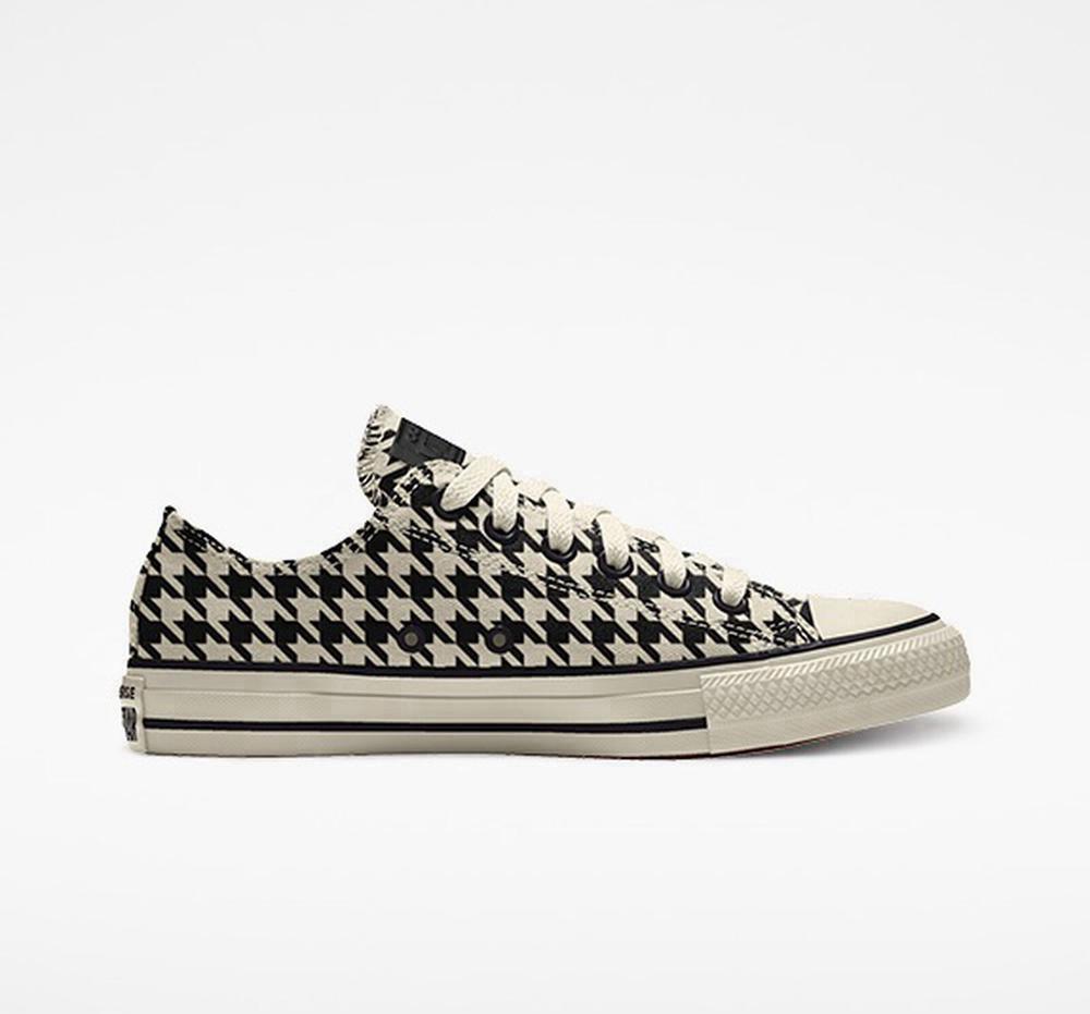 Low Tops Tenis Converse Custom Chuck Taylor All Star By You Unisex Hombre Negras Beige Colombia | TUDIB-0681