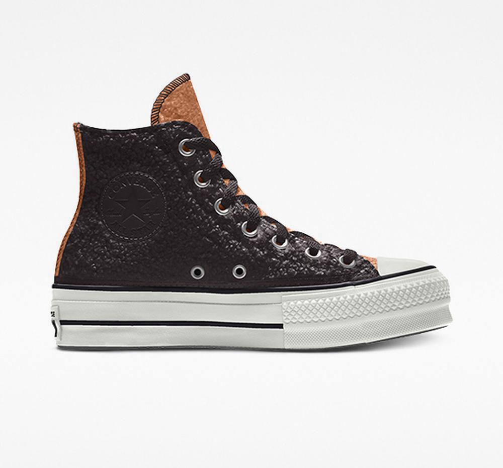 Zapatos Plataforma Tenis Converse Custom Sherpa Chuck Taylor All Star By You Unisex High Top Mujer Blackgingerrose Colombia | DXIJE-0439
