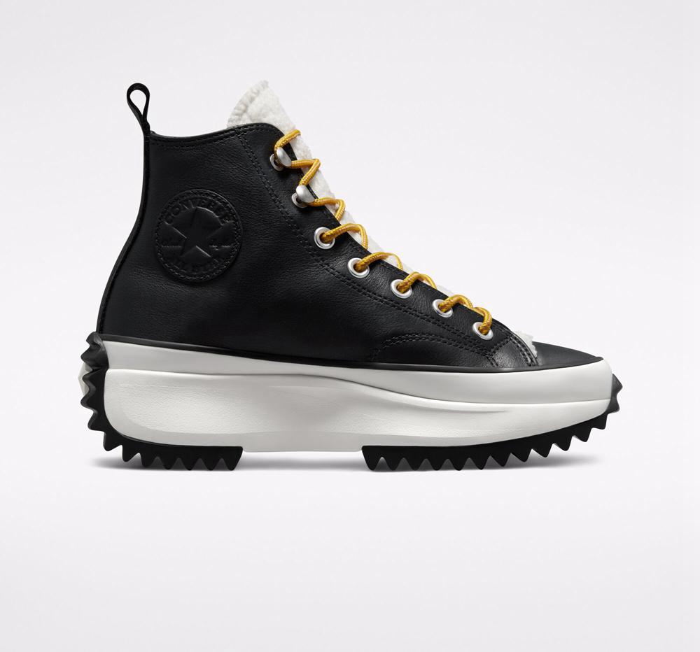 Zapatos Plataforma Tenis Converse Run Star Hike Sherpa High Top Mujer Negras Negras Colombia | BMOWR-2970